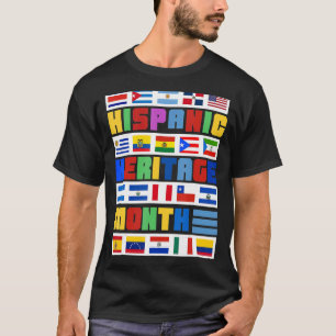 National Hispanic Heritage Month Rainbow Alle Graf T-Shirt