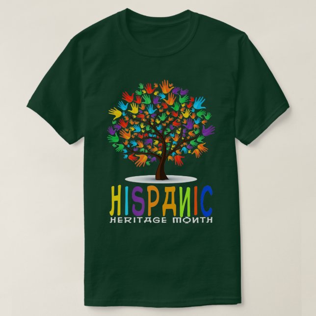 National Hispanic Heritage Month Tree Hands T-Shirt (Design vorne)