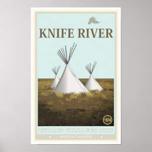 National Historic Site des Knife River Indian Vill Poster