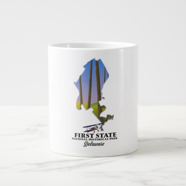 National Historical Park Delaware (erster Staat) Jumbo-Tasse (Vorderseite)