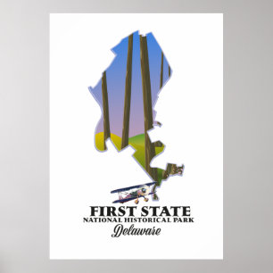 National Historical Park Delaware (erster Staat) Poster