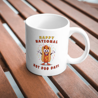 National Hot Dog Day Kaffeetasse Weiß