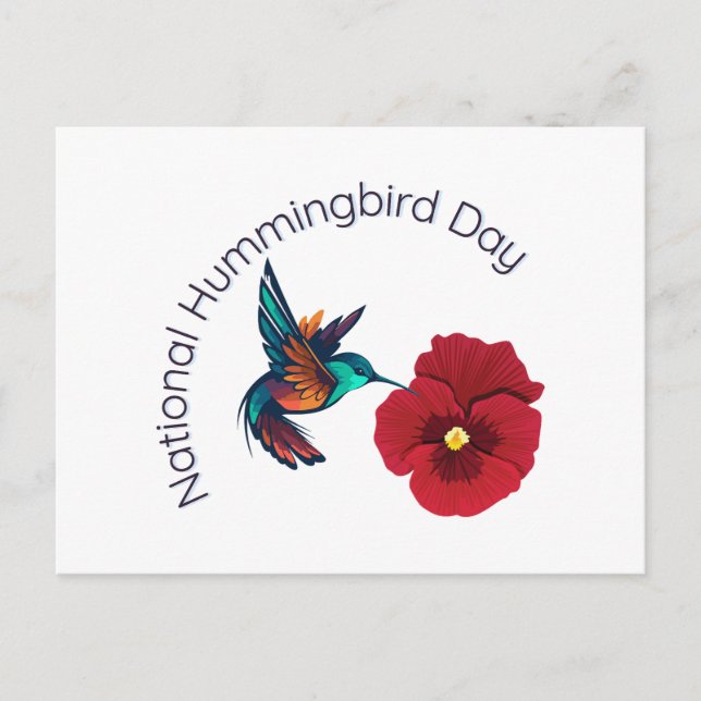 National Hummingbird Day Postkarte (Vorderseite)