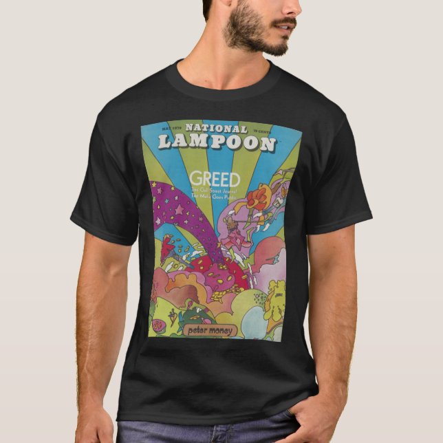 National Lampoon Greed Cover funny T-Shirt (Vorderseite)