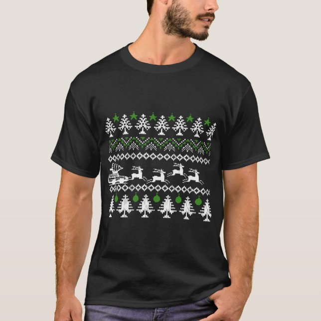 National Lampoon White and Green Isle Deer Ugly Ch T-Shirt (Vorderseite)