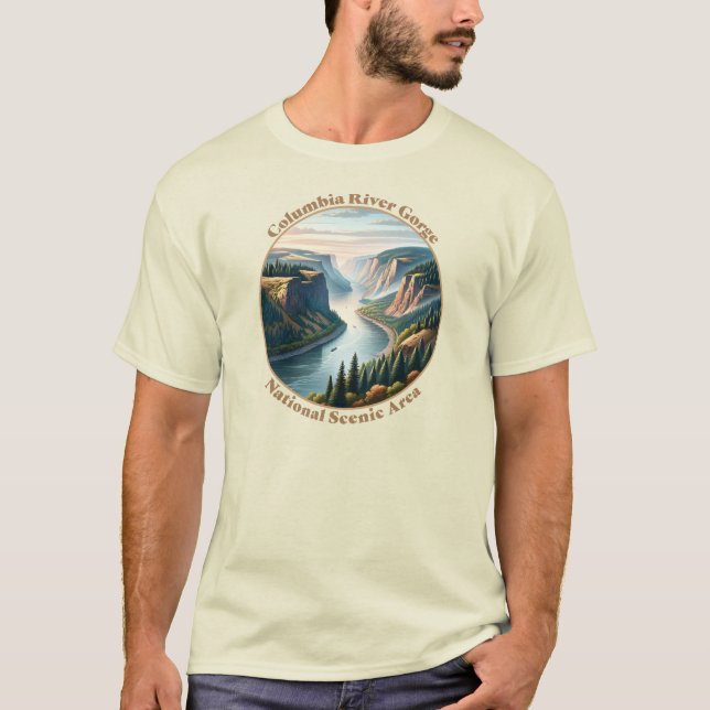 National Landschaftlich Area Columbia River Gorge T-Shirt (Vorderseite)