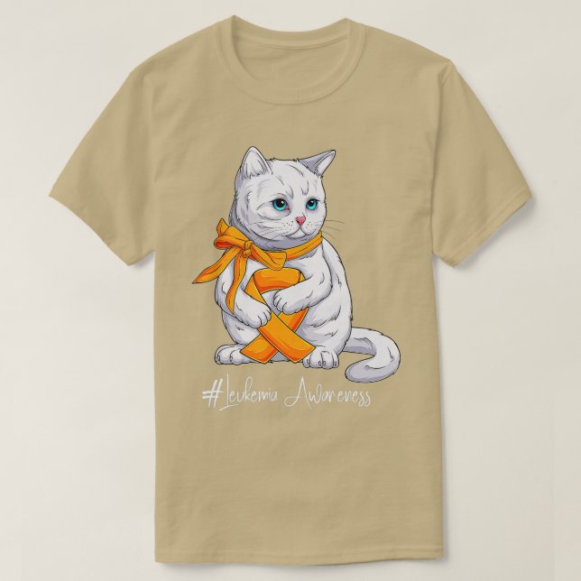 National Leukemia Awareness Mont Orange Ribbon Cu T-Shirt (Design vorne)