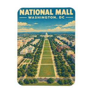 National Mall Washington DC Vintage Reisegeschenke Magnet