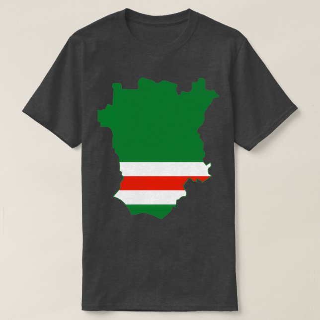 National Map Flag der Tschetschenischen Republik I T-Shirt (Design vorne)