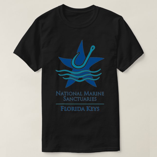 National Marine Sanctuary Florida Keys FL Fischen T-Shirt (Design vorne)