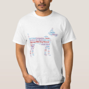 National Mill Hund Rescue Word Art T-Shirt