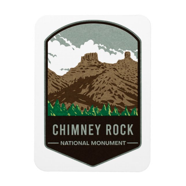 National Monument Chimney Rock Magnet (Vertikal)