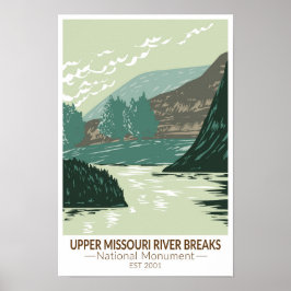 National Monument of Upper Missouri River Poster