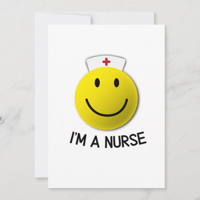 National Nurses Day I bin ein Krankenpfleger Emoji Karte (Vorderseite)