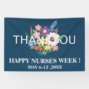 National Nurses Week Floral Danke Banner