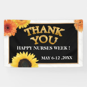 National Nurses Week Floral Vielen Dank Banner