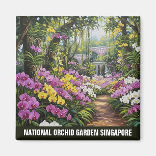 National Orchid Garden Singapur Postcard Magnet