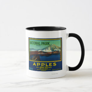 National Park Apple Crate LabelHood River, OR Tasse