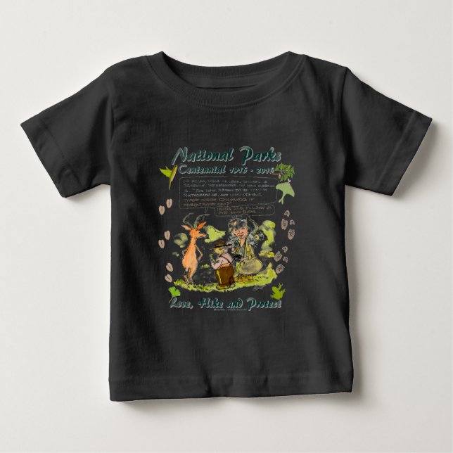 National Park Centennial Fotograf Cartoon Baby T-shirt (Vorderseite)