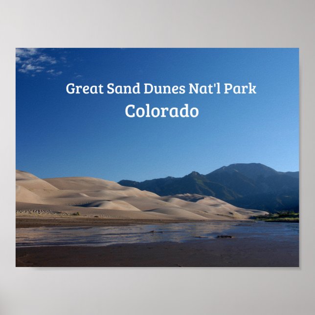 National Park der Great Sand Dunes, CO Poster (Vorne)