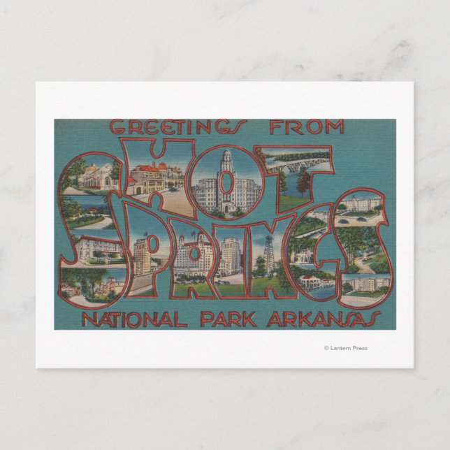 National Park der heißen Quellen, Arkansas Postkarte (Vorderseite)