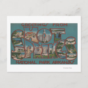 National Park der heißen Quellen, Arkansas Postkarte