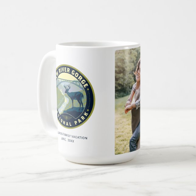 National Park der New River Gorge Kaffeetasse (Vorderseite Links)