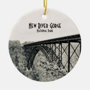 National Park der New River Gorge Keramik Ornament