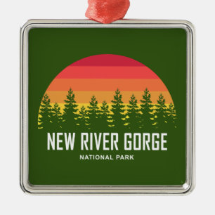 National Park der New River Gorge Ornament Aus Metall