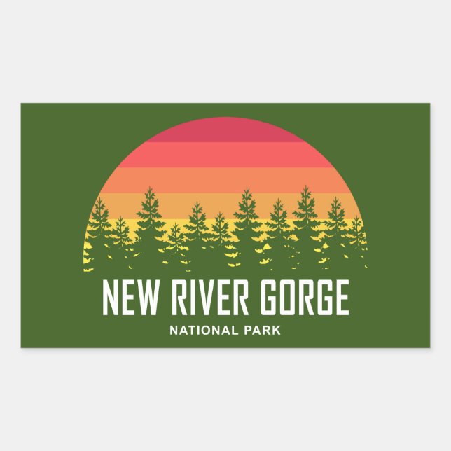 National Park der New River Gorge Rechteckiger Aufkleber (Vorderseite)