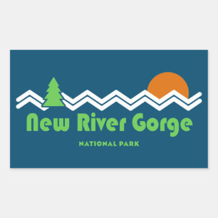 National Park der New River Gorge Rechteckiger Aufkleber