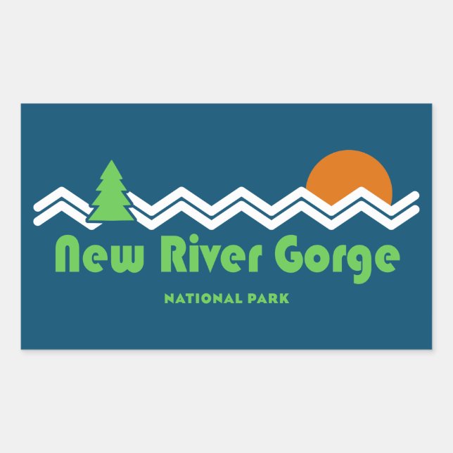 National Park der New River Gorge Rechteckiger Aufkleber (Vorderseite)