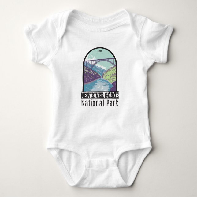 National Park der New River Gorge West Virginia Br Baby Strampler (Vorderseite)