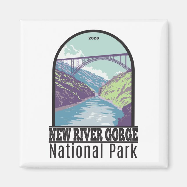 National Park der New River Gorge West Virginia Br Magnet (Vorne)