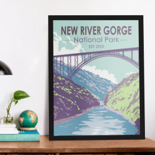 National Park der New River Gorge West Virginia Br Poster