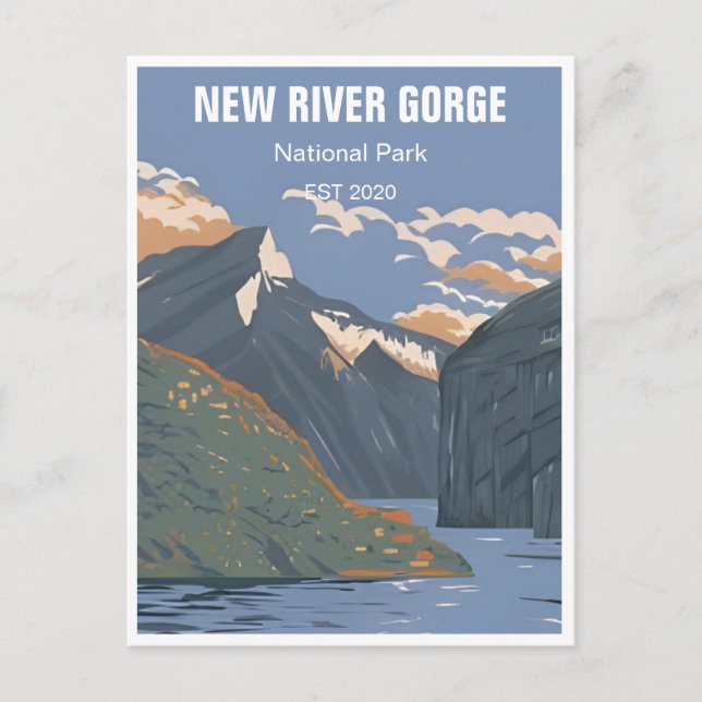 National Park der New River Gorge West Virginia Br Postkarte (Vorderseite)