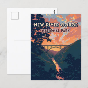 National Park der New River Gorge West Virginia Br Postkarte