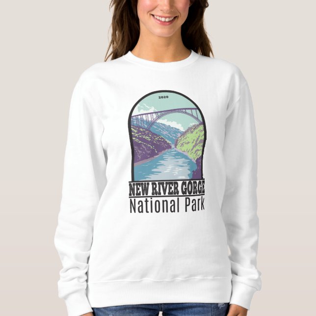 National Park der New River Gorge West Virginia Br Sweatshirt (Vorderseite)