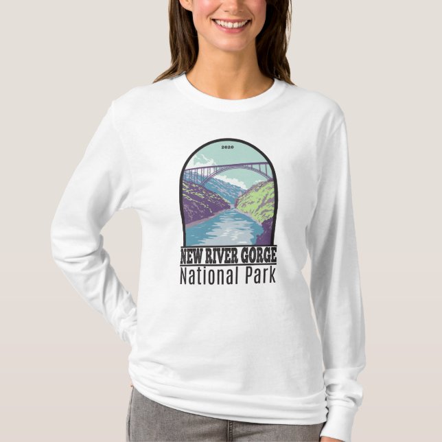 National Park der New River Gorge West Virginia Br T-Shirt (Vorderseite)
