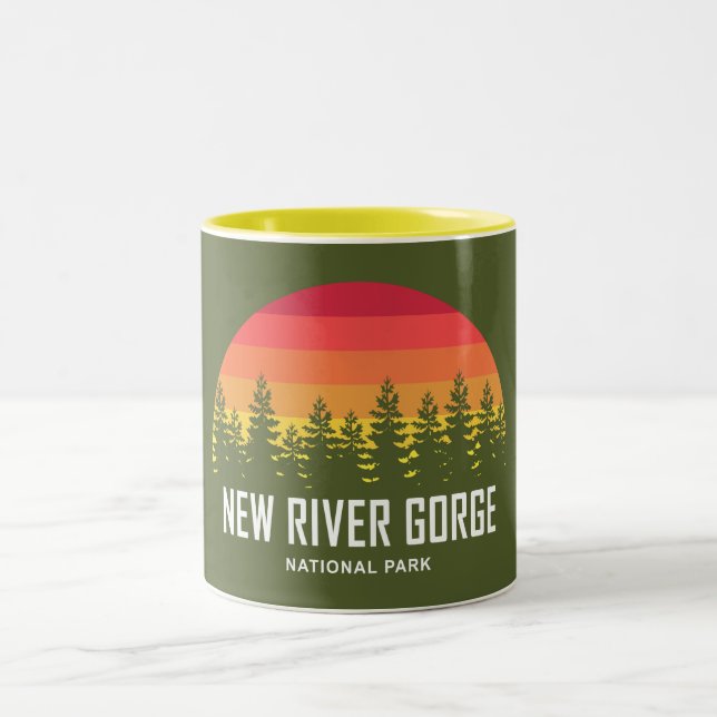 National Park der New River Gorge Zweifarbige Tasse (Mittel)