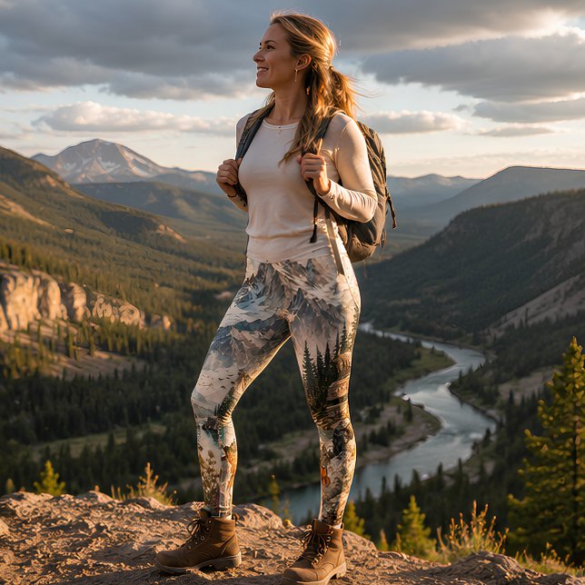 National Park Explorer Bergsee-Abenteuer Leggings (Von Creator hochgeladen)