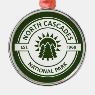 National Park North Cascades Ornament Aus Metall