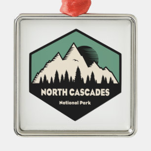 National Park North Cascades Ornament Aus Metall