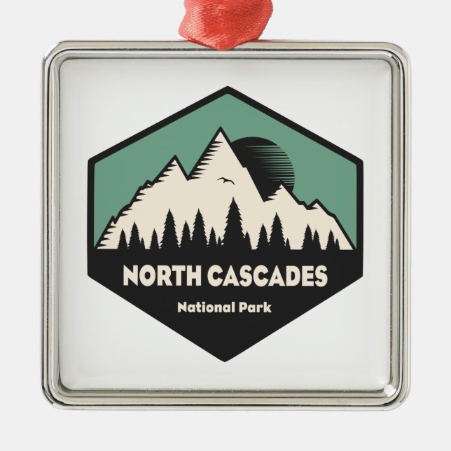 National Park North Cascades Ornament Aus Metall (Vorne)