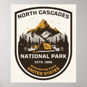 National Park North Cascades Outdoor and Nature Poster