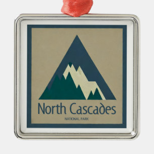 National Park North Cascades Rustica Ornament Aus Metall