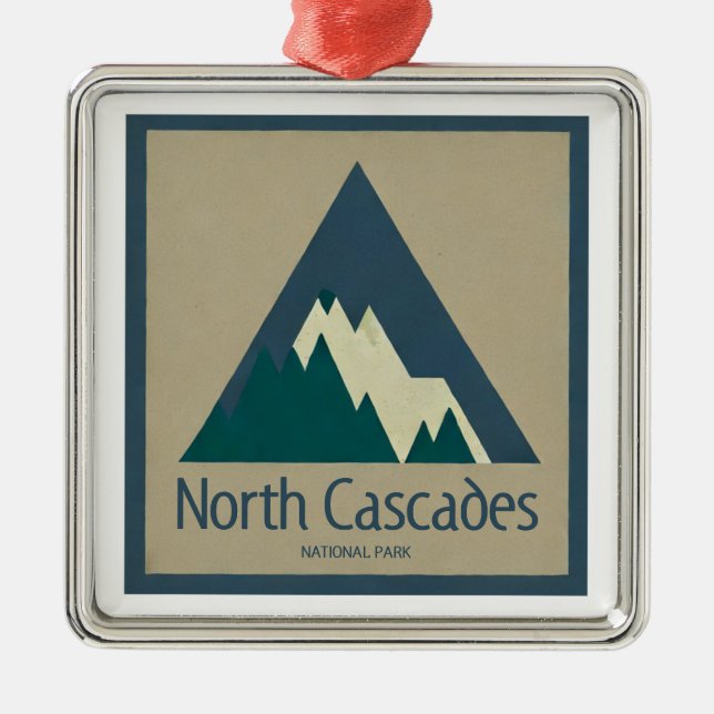 National Park North Cascades Rustica Ornament Aus Metall (Vorne)