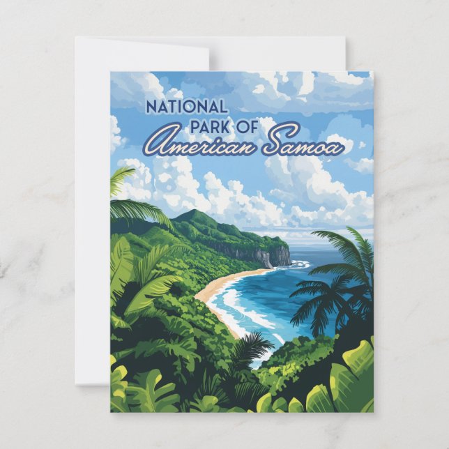 National Park of American Samoa Beach Forest Card (Vorderseite)