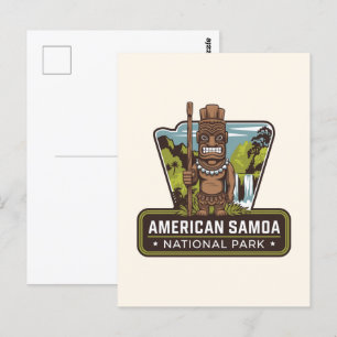 National Park of American Samoa Travel Abzeichen Postkarte