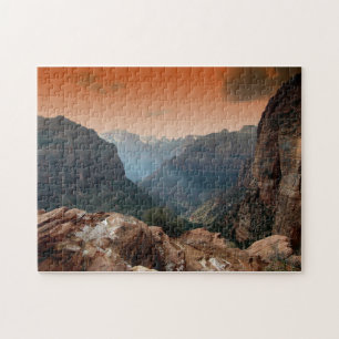National Park Scenic Mountains Sunset Puzzle